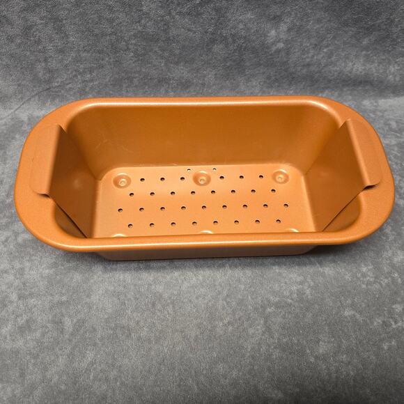 Copper Chef Non-Stick Perfect Meatloaf Loaf Pan w. Removable Tray Drains - Picture 12 of 12